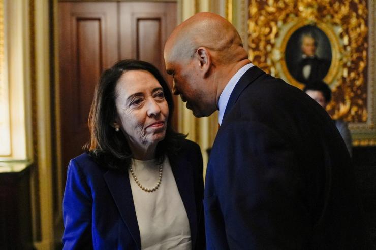 Maria Cantwell and Corey Booker