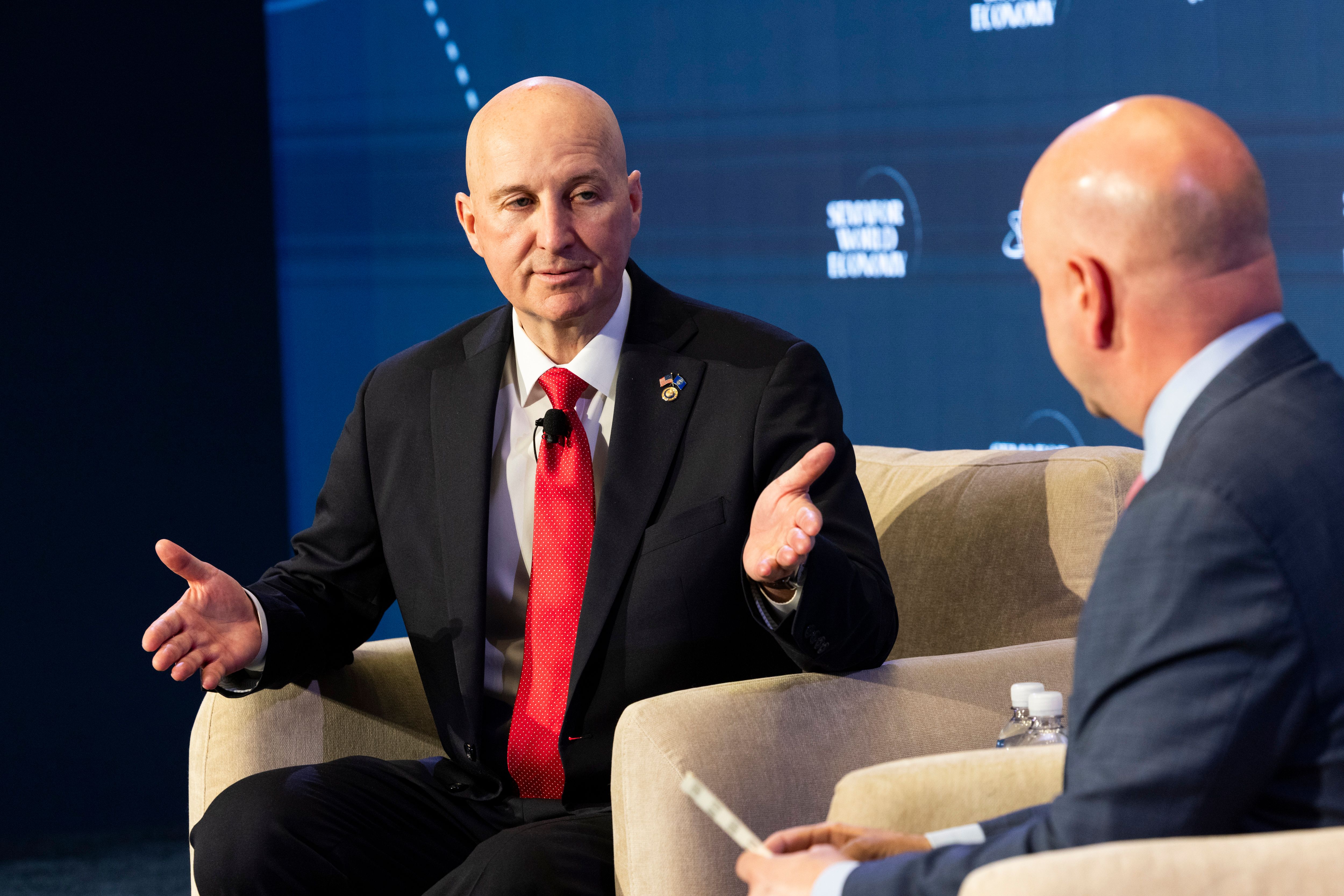 Senator Pete Ricketts at Semafor World Economy 2026.