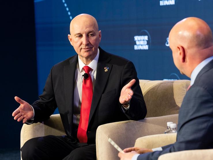 Senator Pete Ricketts at Semafor World Economy 2026.