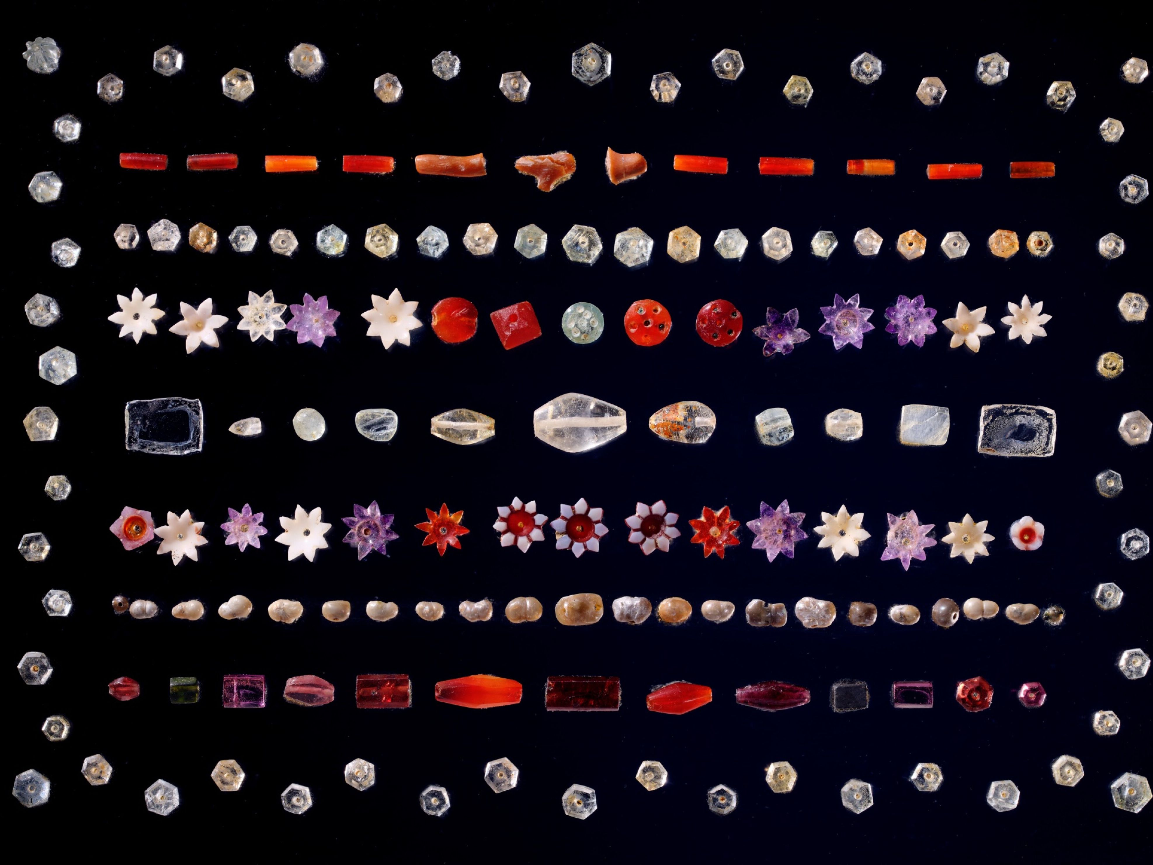 Buddha linked beads and gemstones