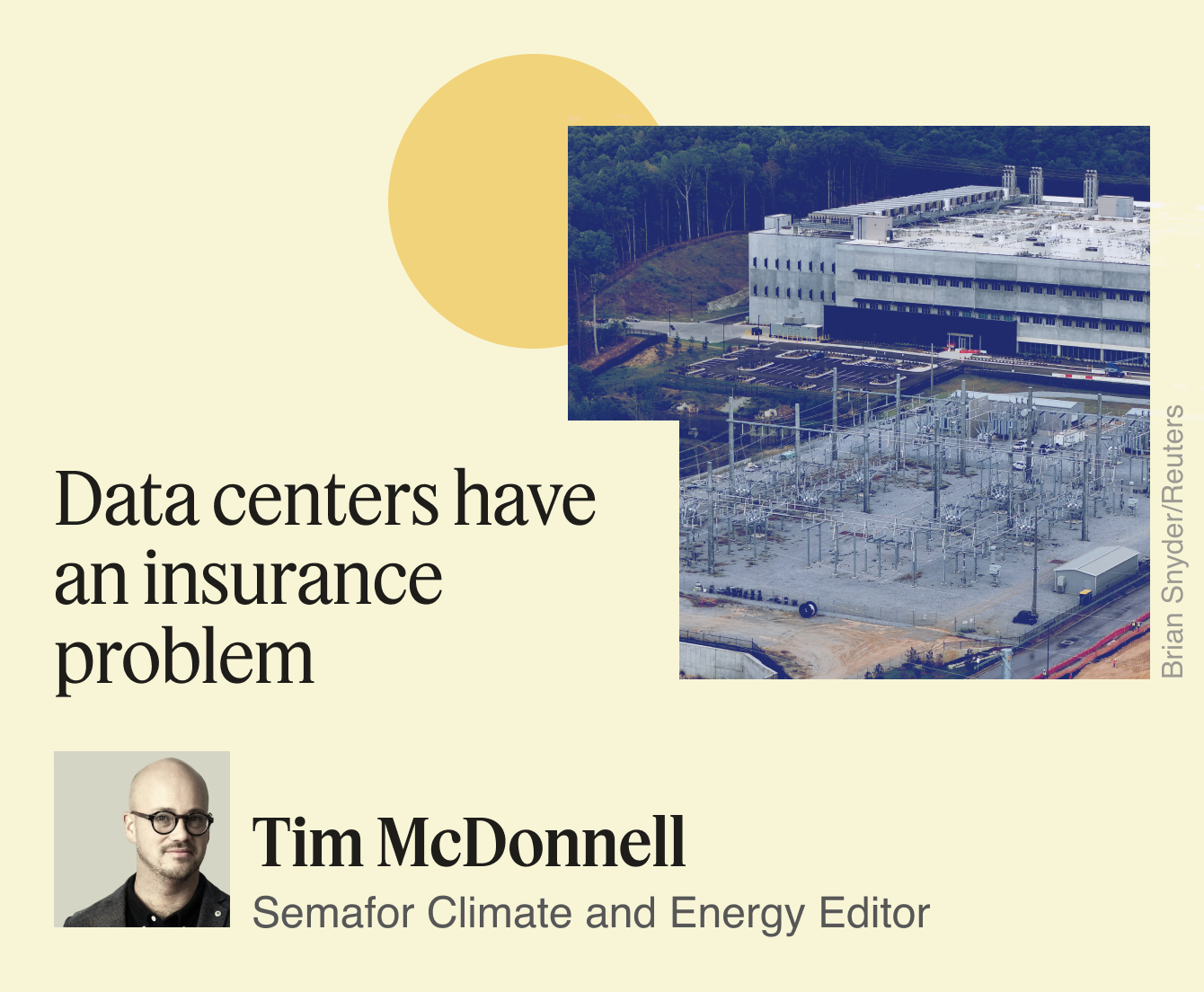 A graphic saying ‘Data centers have an insurance problem.’
