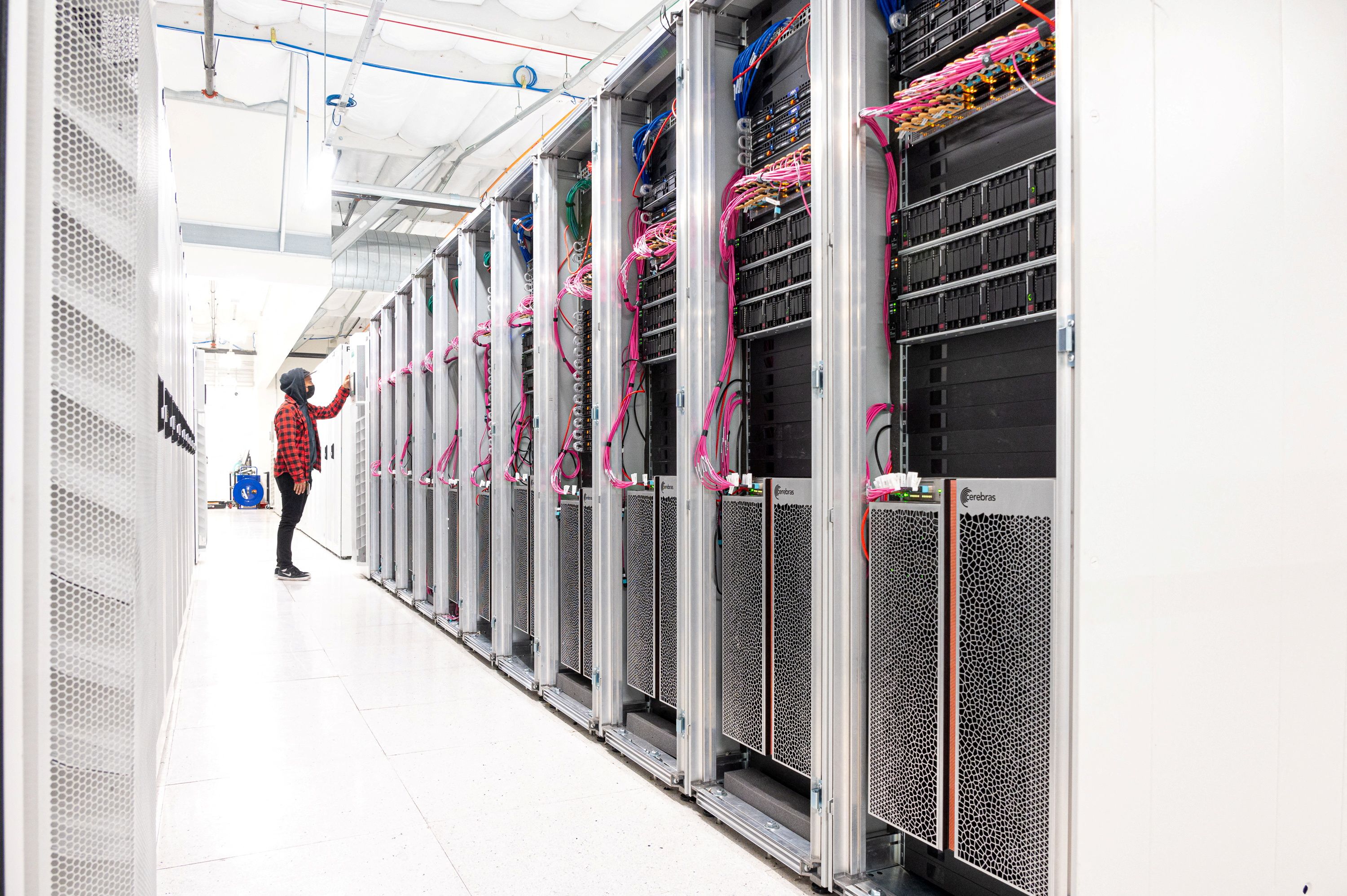 Supercomputer Andromeda at a data center in Santa Clara, California.
