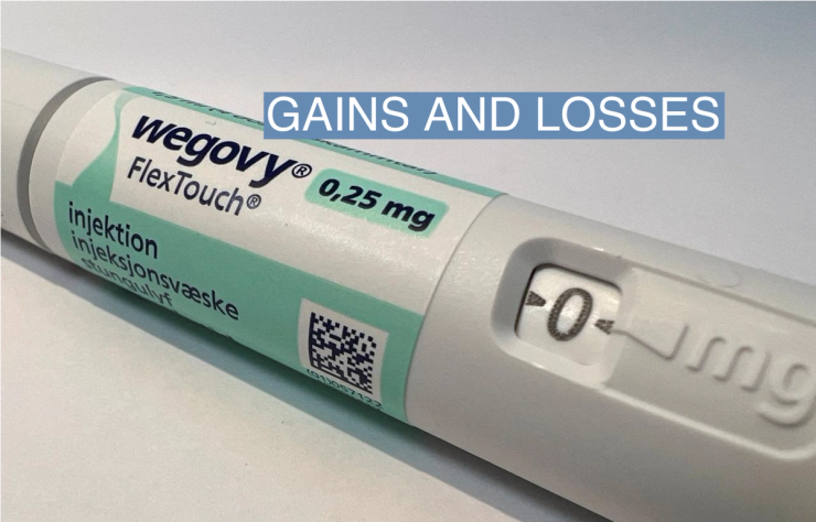 A 0.25 mg injection pen of Novo Nordisk’s weight-loss drug Wegovy.