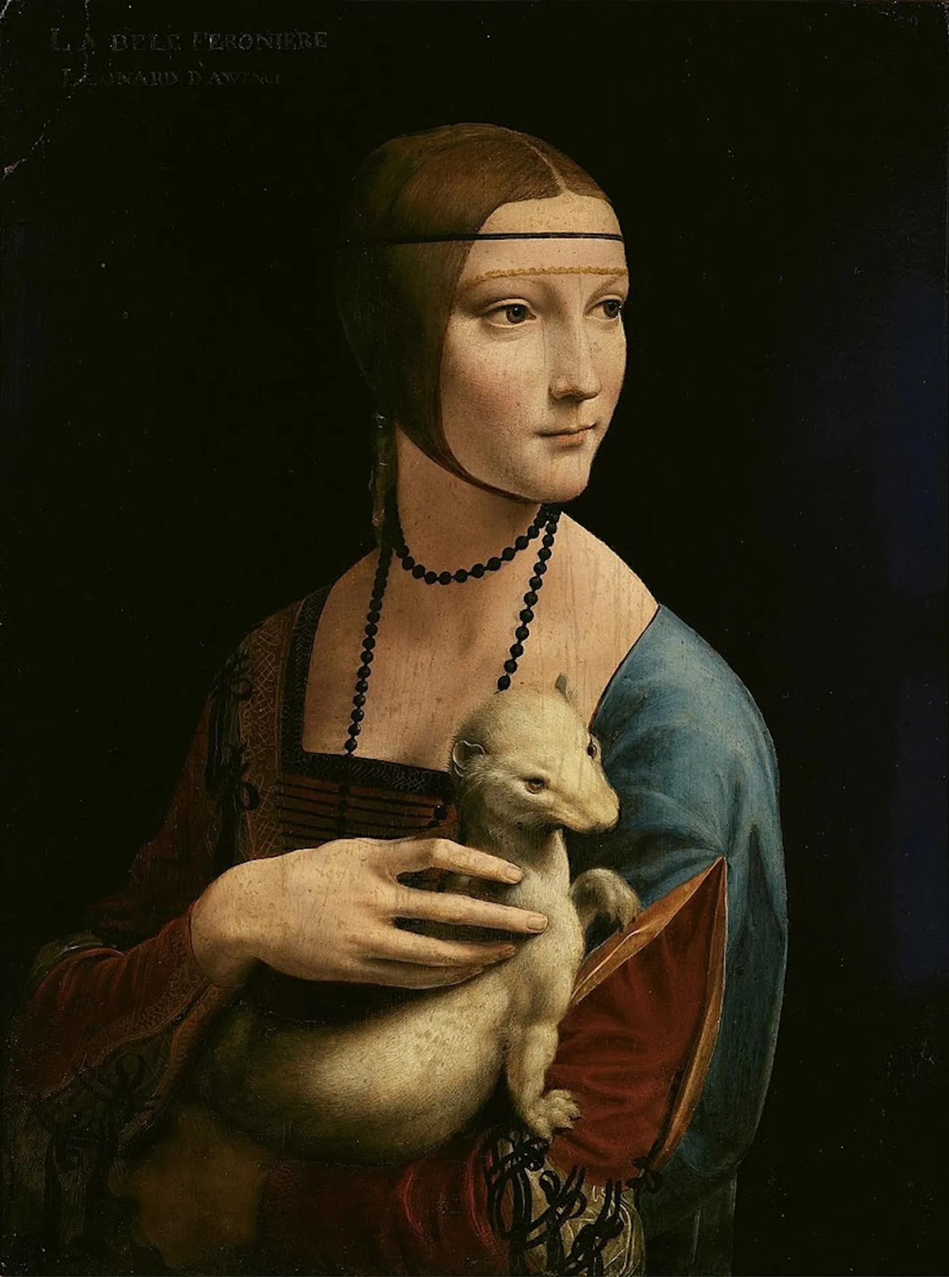 Leonardo da Vinci, Lady with an Ermine (1489–91), oil on wood panel. 