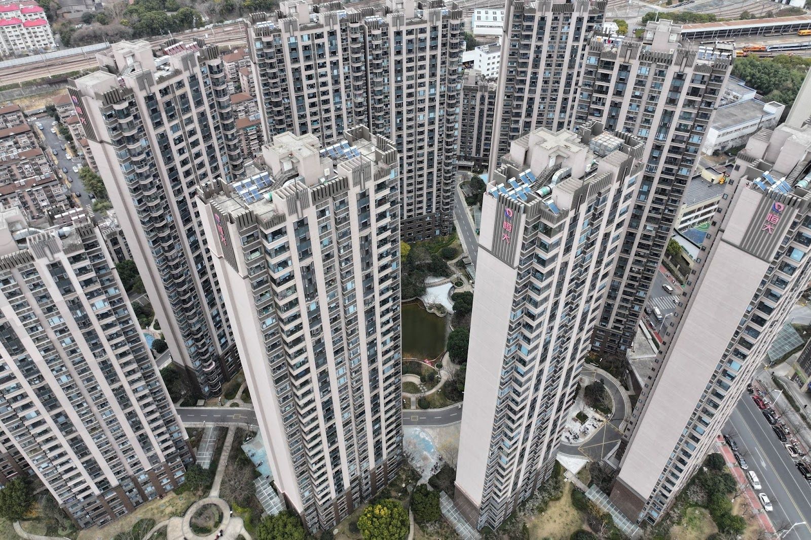 Evergrande housing towers.