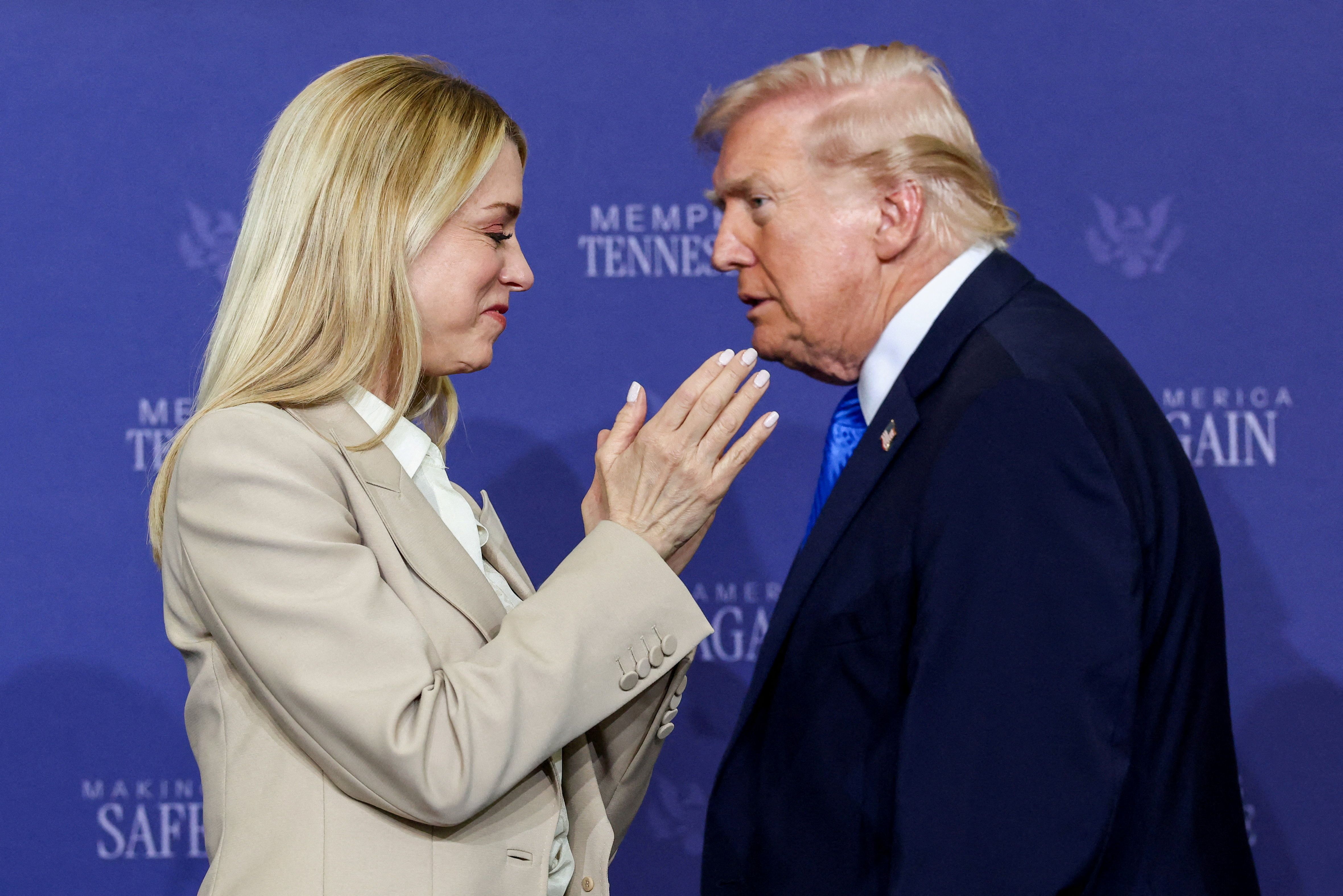 Attorney General Pam Bondi and President Donald Trump