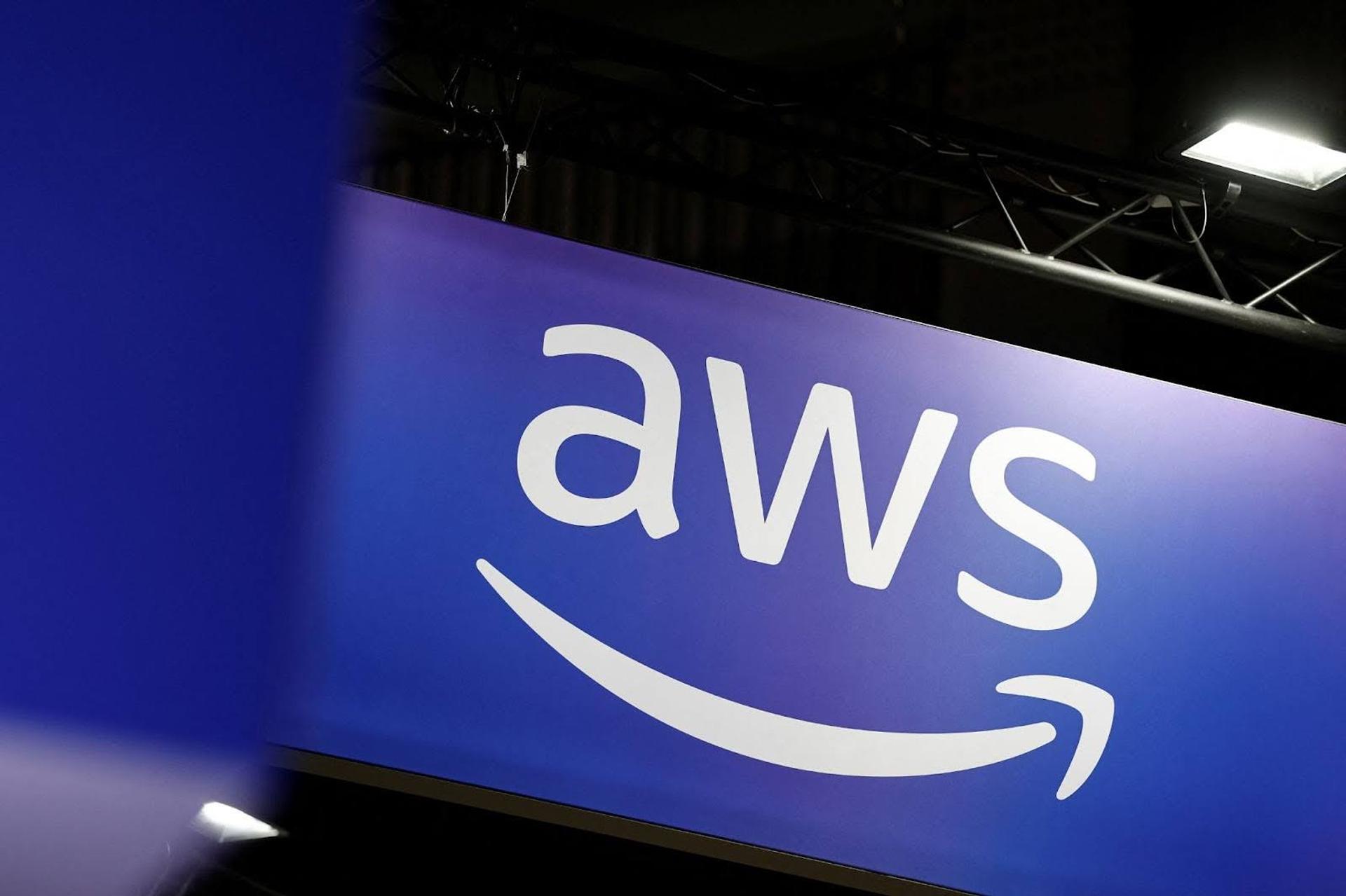 An AWS logo. 