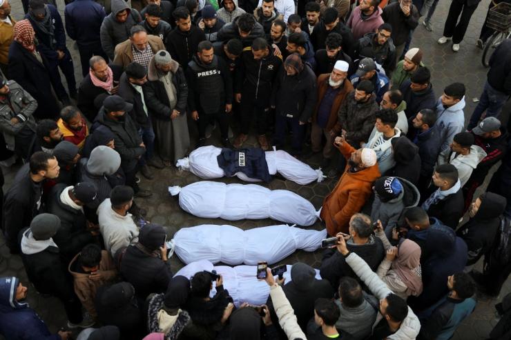 The aftermath of an Israeli strike in Gaza.