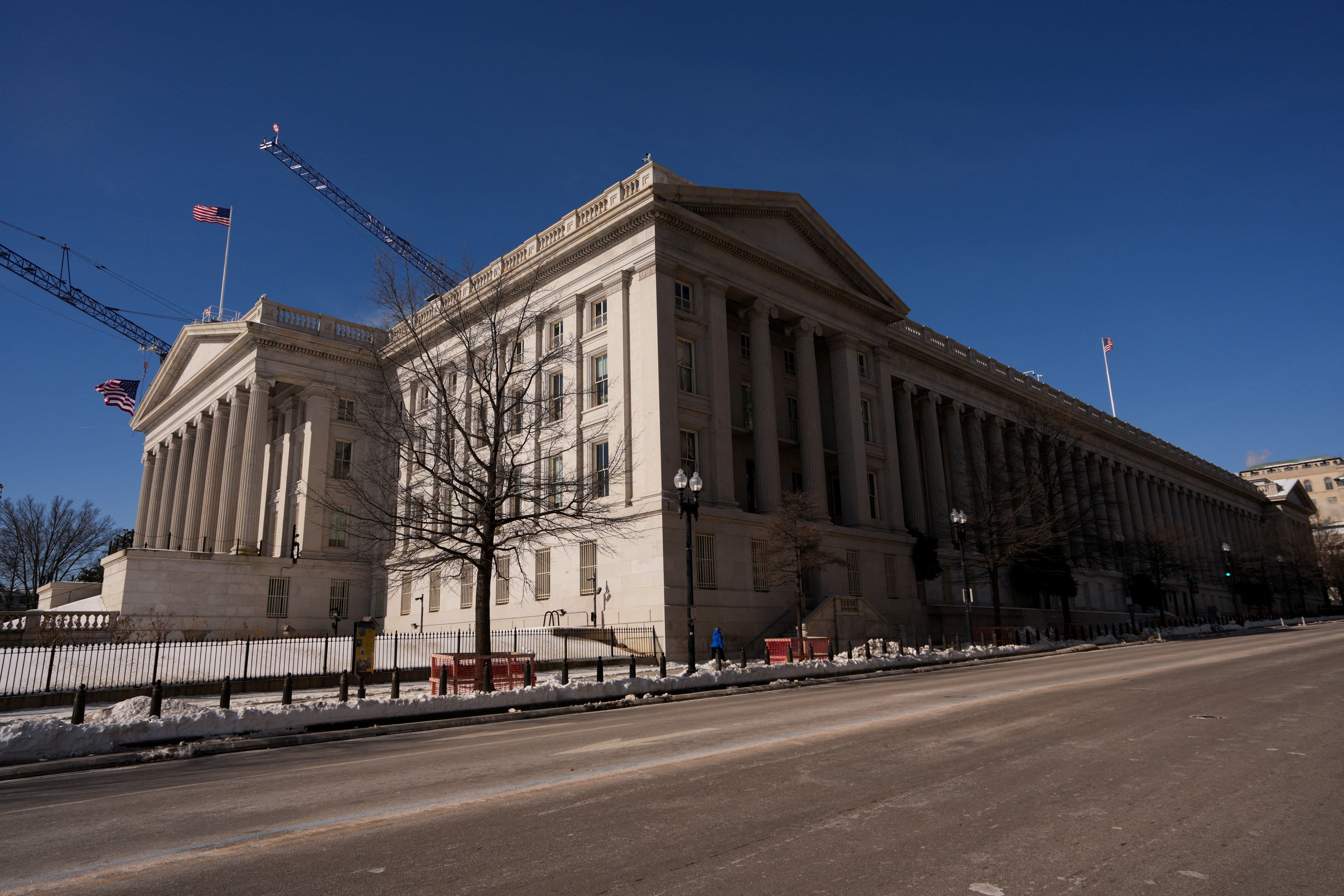 The Treasury building in the US.