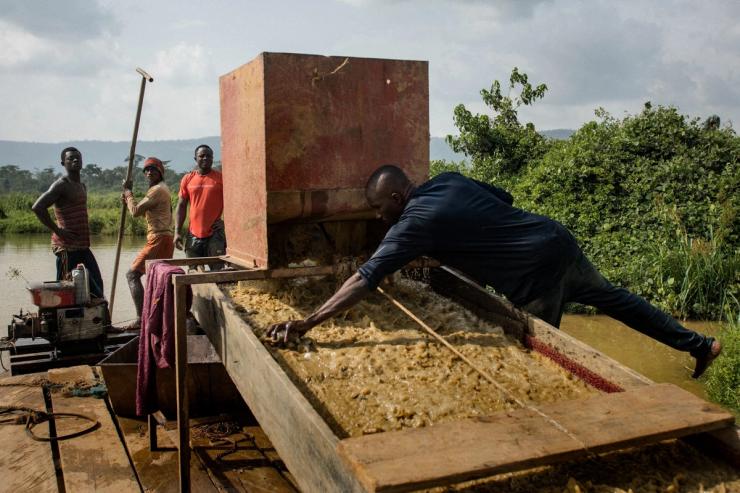 Artisanal gold miners in Ghana.
