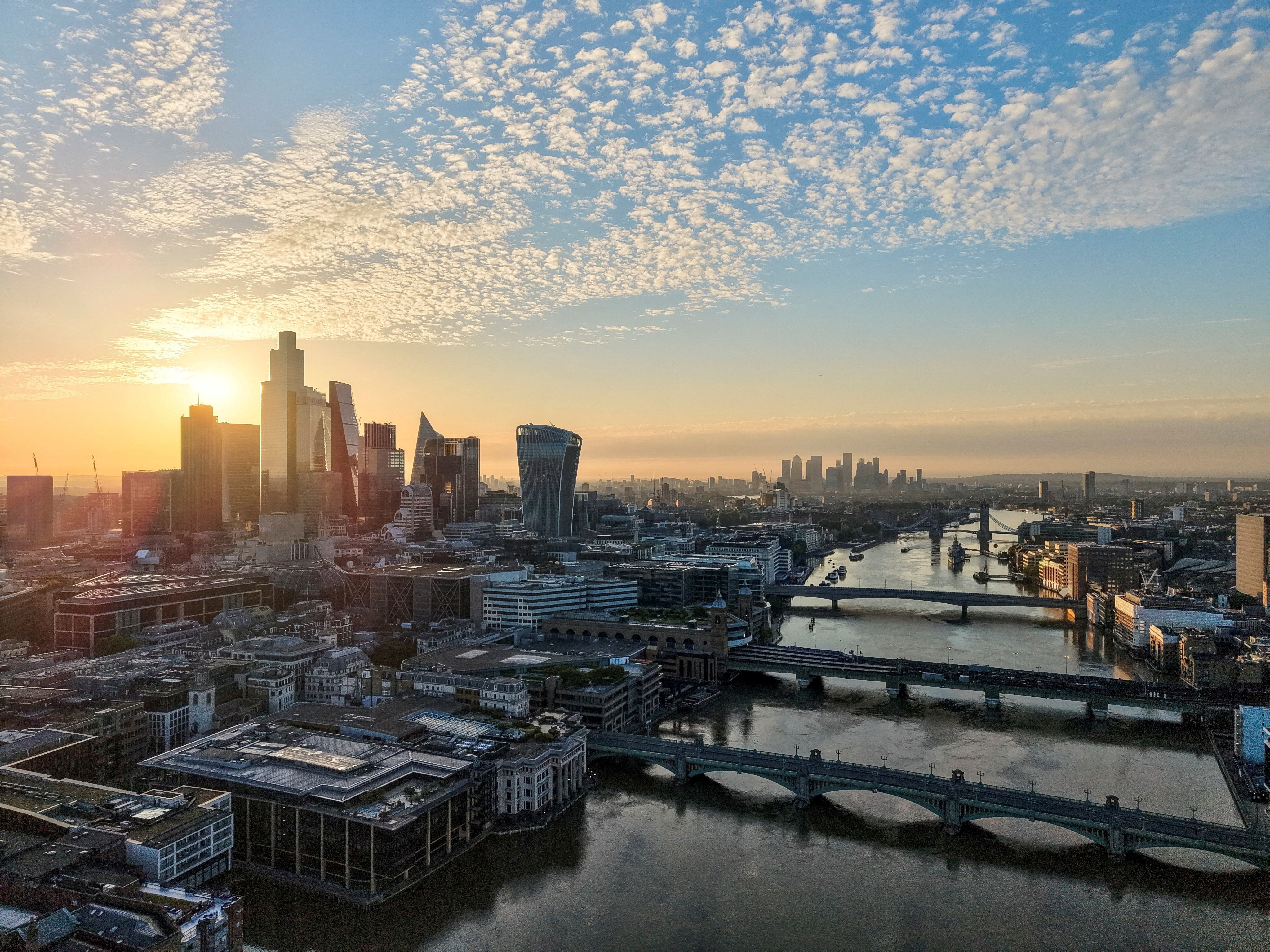 London’s skyline.