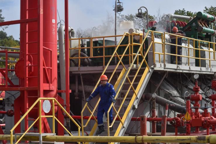 A gas well of Ukraine’s state energy company Naftogaz in Lviv region.