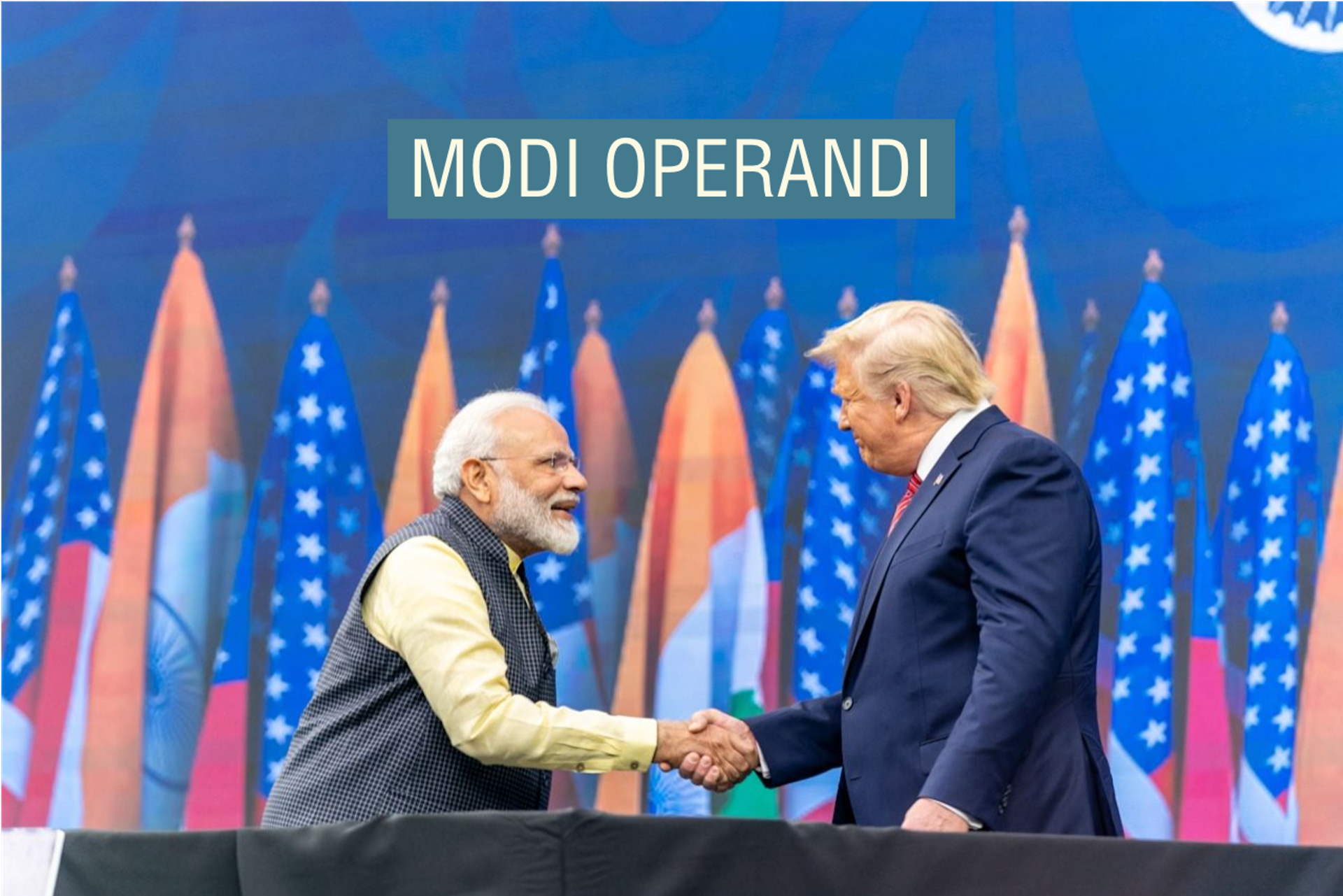 Trump and Modi shaking hands