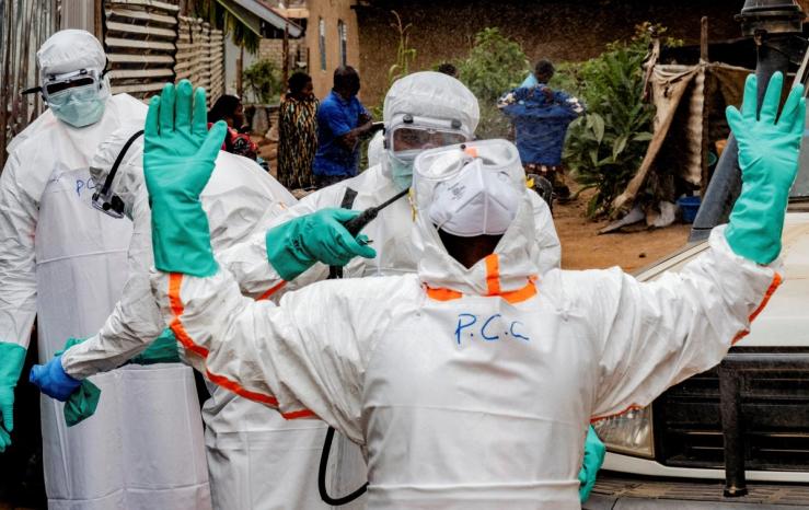 Ebola health workers in DRC.