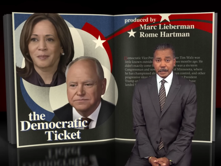 Screenshot of CBS interview with Kamala Harris