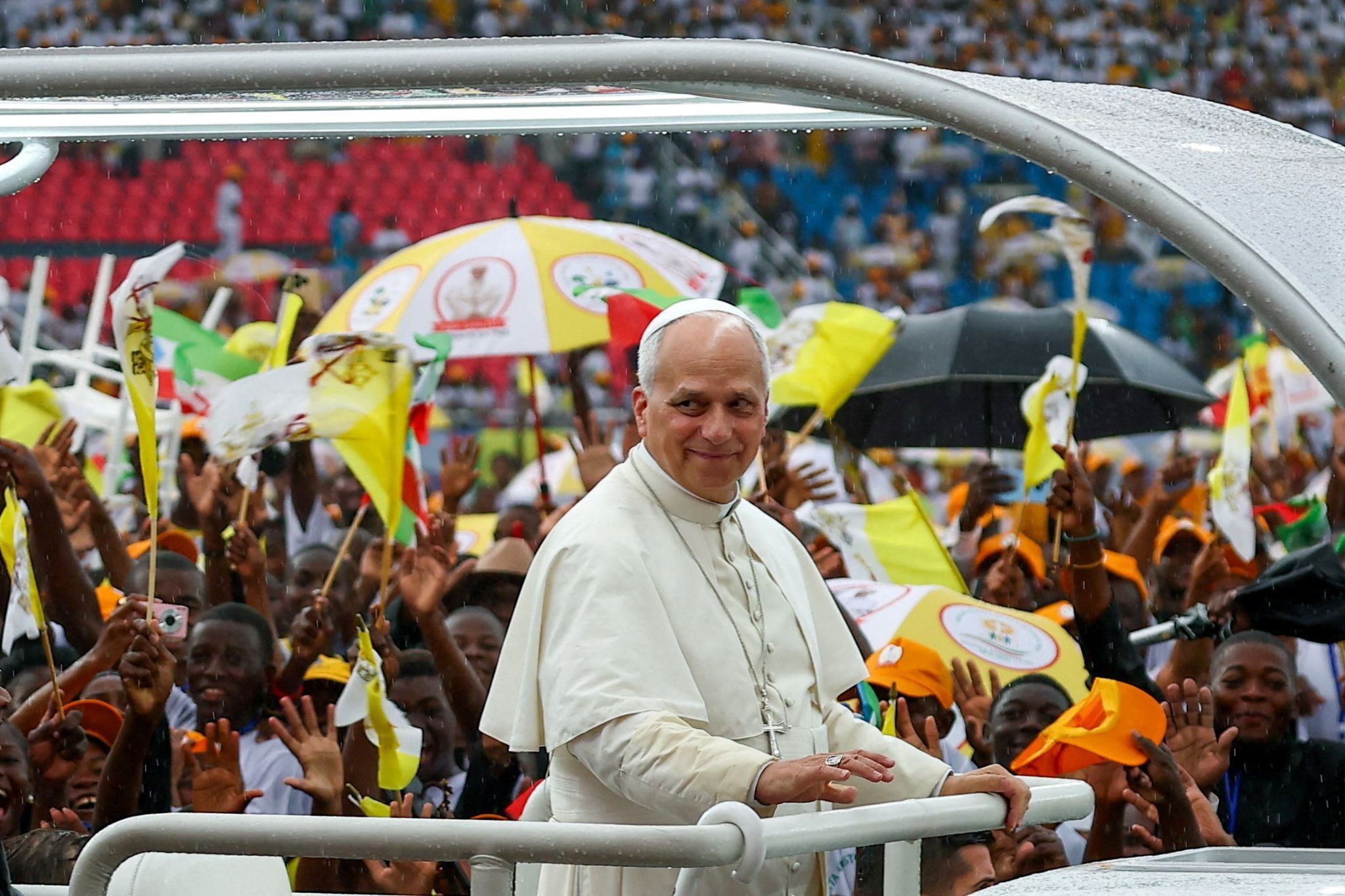The pope in Equatorial Guinea. 