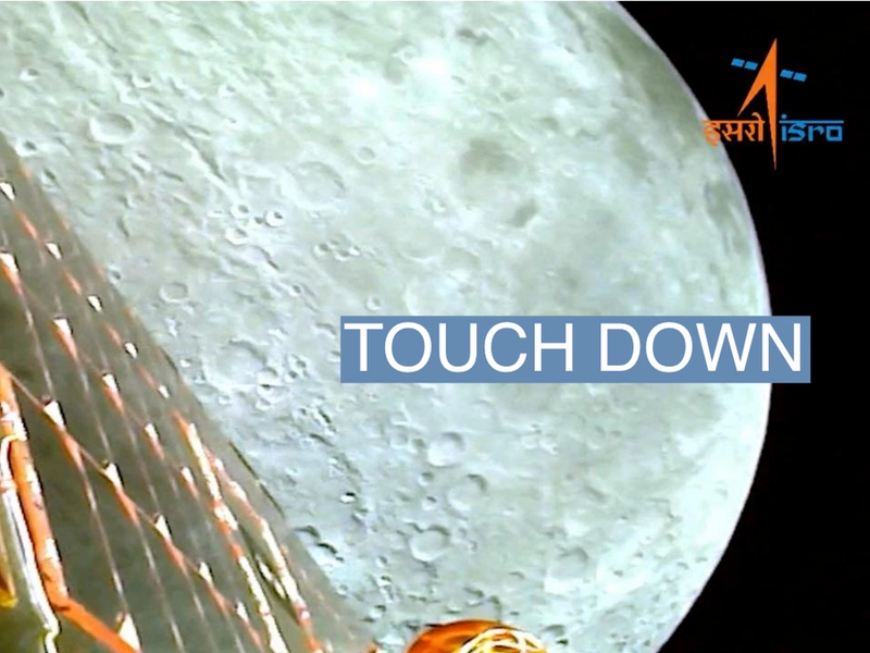 A view of the moon as viewed by the Chandrayaan-3 lander during Lunar Orbit Insertion on August 5, 2023 in this screengrab from a video released August 6, 2023. ISRO/Handout via REUTERS 