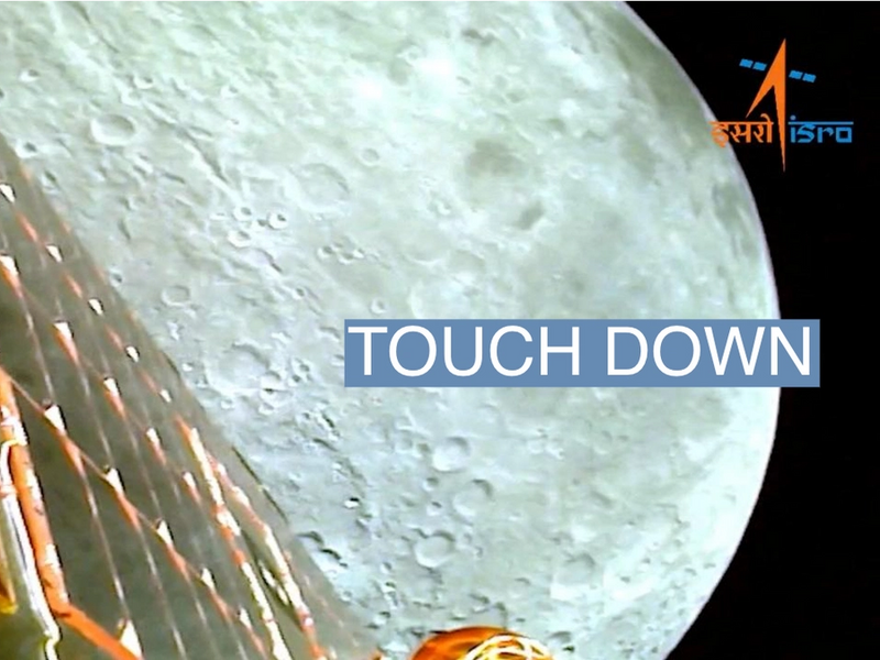 A view of the moon as viewed by the Chandrayaan-3 lander during Lunar Orbit Insertion on August 5, 2023 in this screengrab from a video released August 6, 2023. ISRO/Handout via REUTERS