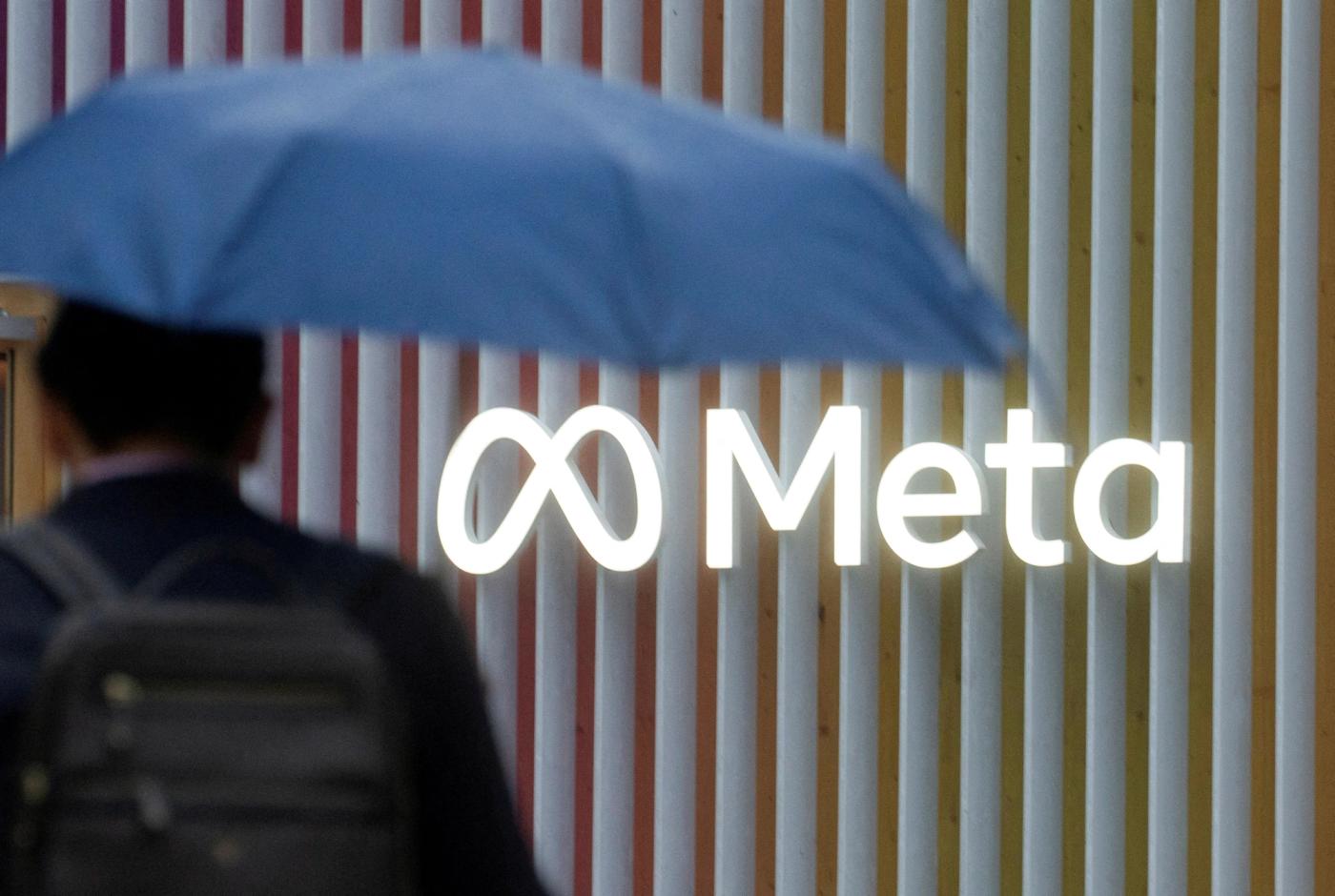 The logo of Meta Platforms is seen in Davos, Switzerland, May 22, 2022.