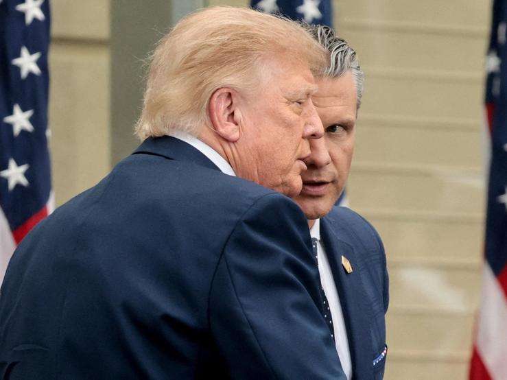 US President Donald Trump and defense secretary Pete Hegseth