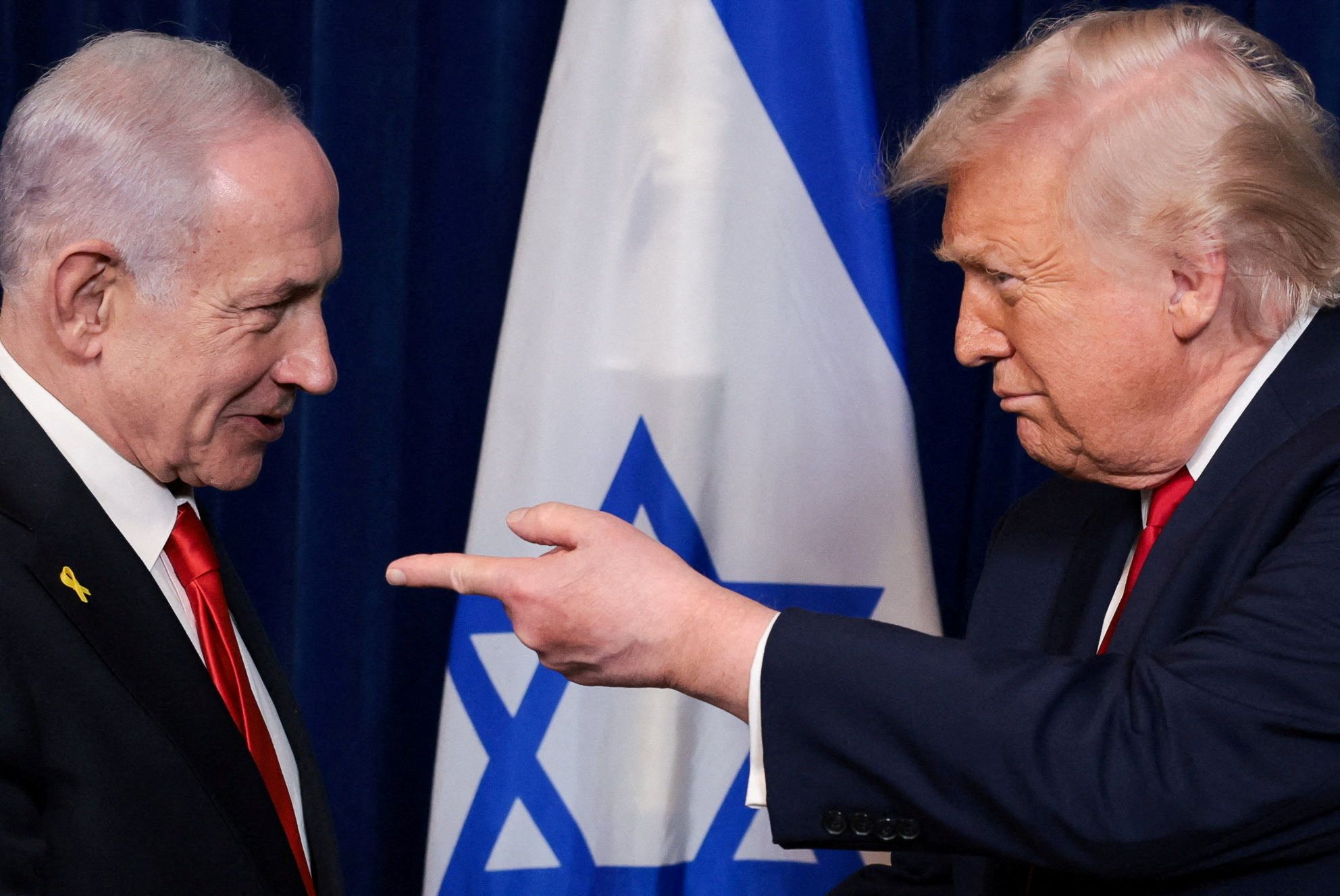 Benjamin Netanyahu and Donald Trump in December