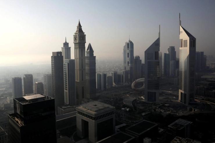 A general view of Dubai International Financial Centre (DIFC) among high-rise towers in Dubai.