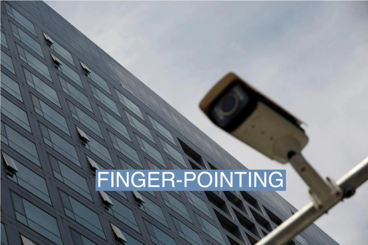 A surveillance camera is pictured outside the China Securities Regulatory Commission (CSRC) building on the Financial Street in Beijing, China, on July 9, 2021.