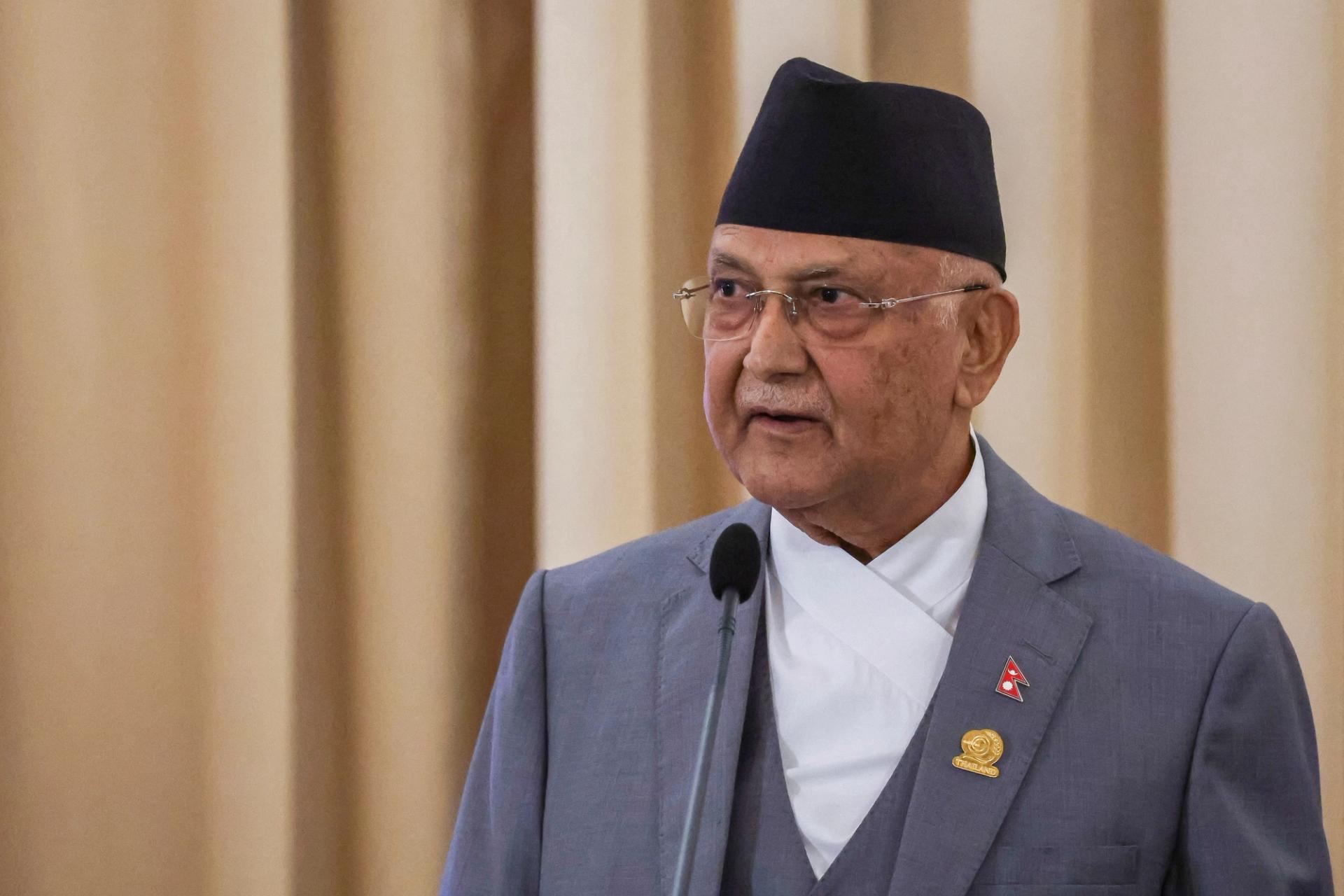 Nepalese Prime Minister K. P. Sharma Oli.