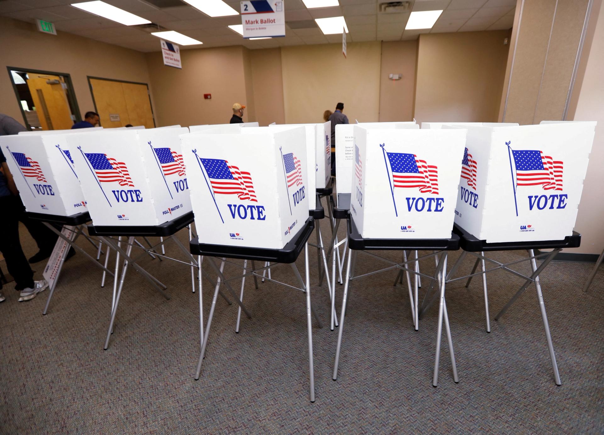 US voting booths