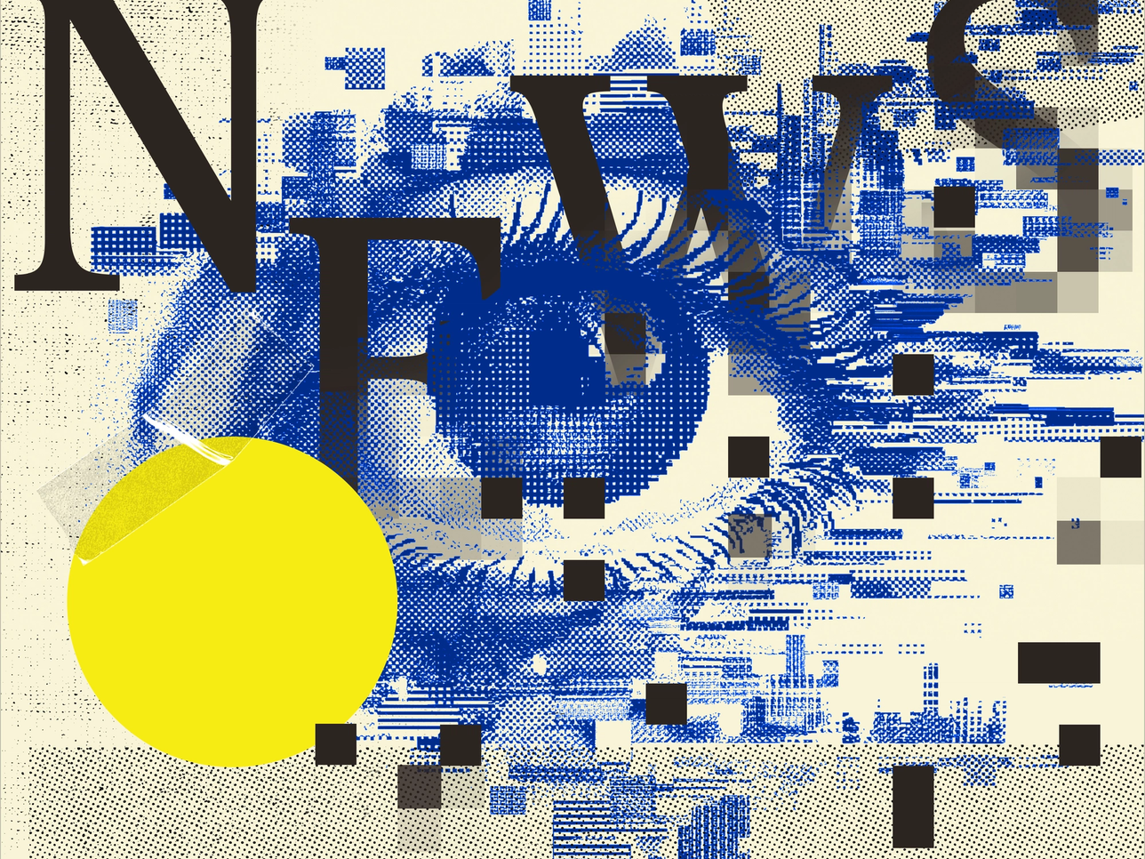 Illustration of AI in news